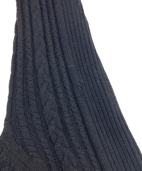 Jean Paul GAULTIER（ジャンポールゴルチェ）Jean Paul GAULTIER (ジャンポールゴルチェ) ニットドッキングシルクレースワンピース ブラック サイズ:40の古着・服飾アイテム