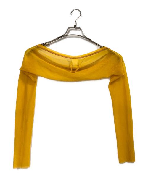 Jean Paul GAULTIER SOLEIL（ジャンポールゴルチェ ソレイユ）Jean Paul GAULTIER SOLEIL (ジャンポールゴルチェ ソレイユ) パワーネットボレロ イエロー サイズ:Sの古着・服飾アイテム
