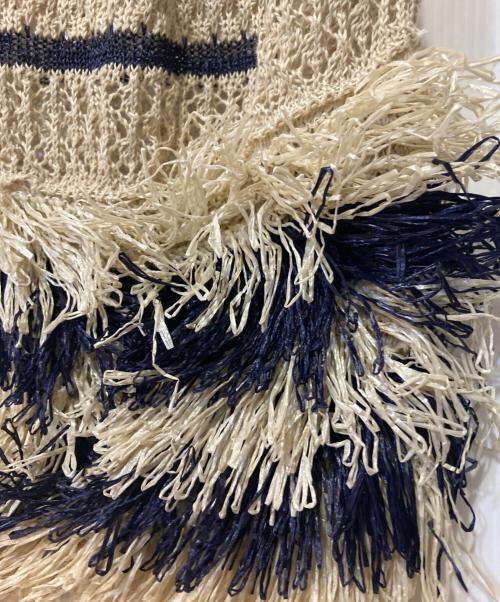 Jean Paul GAULTIER MAILLE FEMME（ジャンポールゴルチエ マイユ フェム）Jean Paul GAULTIER MAILLE FEMME (ジャンポールゴルチエ マイユ フェム) かぎ針ロングフリンジスカート アイボリー サイズ:Ｍの古着・服飾アイテム