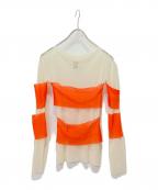 Jean Paul GAULTIER SOLEILジャンポールゴルチェ ソレイユ）の古着「パワーネットカットソー」｜アイボリー