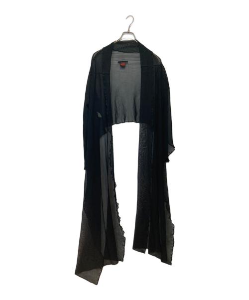 Jean Paul GAULTIER（ジャンポールゴルチェ）Jean Paul GAULTIER (ジャンポールゴルチェ) パワーネットメロウカーディガン ブラック サイズ:40の古着・服飾アイテム