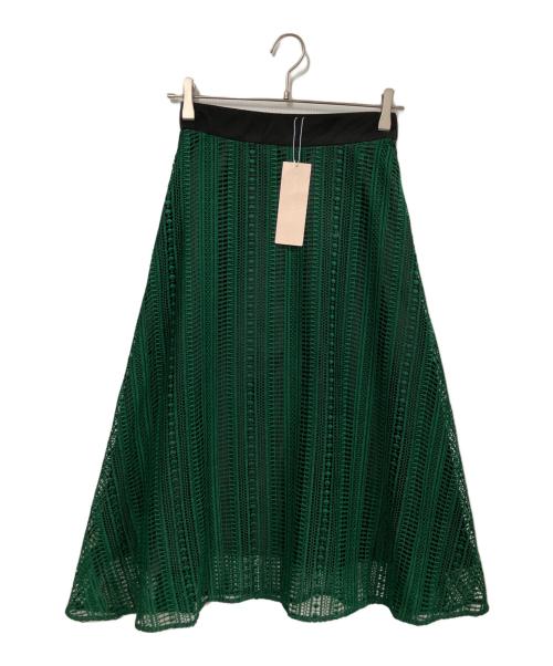 EPOCA THE SHOP（エポカ ザ ショップ）EPOCA THE SHOP (エポカ ザ ショップ) カットワーク刺繍スカート グリーン サイズ:36 未使用品の古着・服飾アイテム