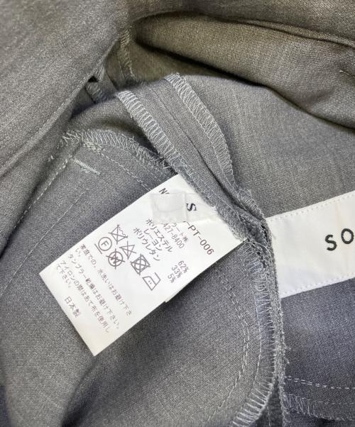 SOEJU（ソージュ）SOEJU (ソージュ) ウールライクタックパンツ グレー サイズ:Sの古着・服飾アイテム