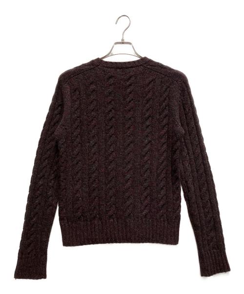 PRADA（プラダ）PRADA (プラダ) カシミヤ混ケーブルニット パープル サイズ:46の古着・服飾アイテム