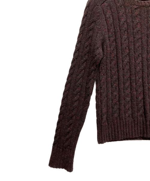 PRADA（プラダ）PRADA (プラダ) カシミヤ混ケーブルニット パープル サイズ:46の古着・服飾アイテム