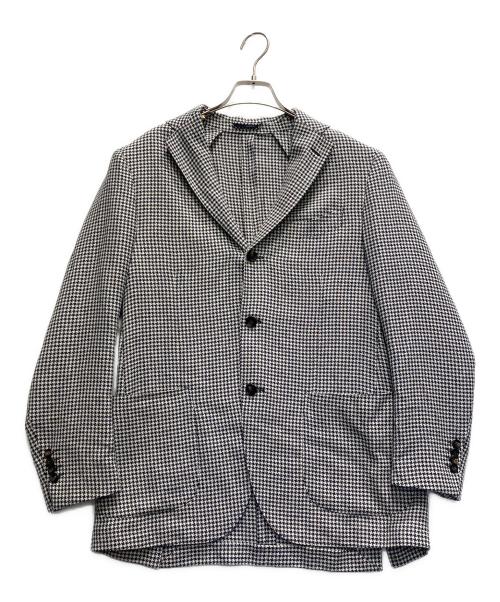 LARDINI（ラルディーニ）LARDINI (ラルディーニ) 千鳥格子3Bジャケット ネイビー サイズ:48の古着・服飾アイテム
