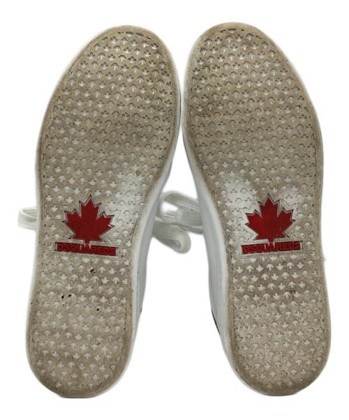 DSQUARED2（ディースクエアード）DSQUARED2 (ディースクエアード) BOXER ローカットスニーカー ホワイト サイズ:41の古着・服飾アイテム