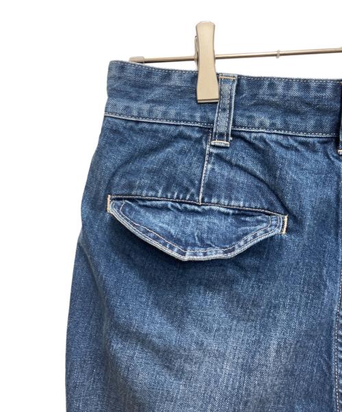 Veritecoeur（ヴェリテクール）Veritecoeur (ヴェリテクール) デニムタックパンツ インディゴBLEACH サイズ:2の古着・服飾アイテム