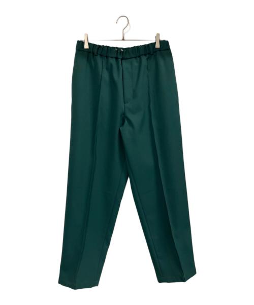 JIL SANDER（ジルサンダー）JIL SANDER (ジルサンダー) ウールギャバジン リラックス テーパードパンツ グリーン サイズ:44の古着・服飾アイテム