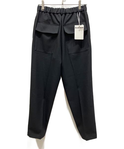 JIL SANDER（ジルサンダー）JIL SANDER (ジルサンダー) ポリエステル リラックス テーパードパンツ ブラック サイズ:44の古着・服飾アイテム