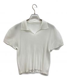 PLEATS PLEASE（プリーツプリーズ）の古着「プリーツポロシャツ」｜ホワイト