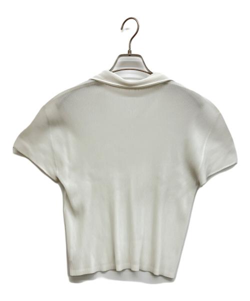 PLEATS PLEASE（プリーツプリーズ）PLEATS PLEASE (プリーツプリーズ) プリーツポロシャツ ホワイト サイズ:3の古着・服飾アイテム