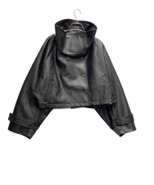 BLACK by moussy（ブラックバイマウジー）BLACK by moussy (ブラックバイマウジー) fake leather wide blouson ブラック サイズ:FREEの古着・服飾アイテム