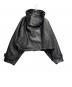 BLACK by moussy（ブラックバイマウジー）の古着「fake leather wide blouson」｜ブラック
