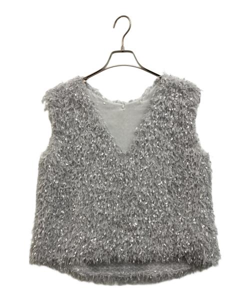 CADUNE（カデュネ）CADUNE (カデュネ) ふわふわトップス グレー サイズ:38の古着・服飾アイテム