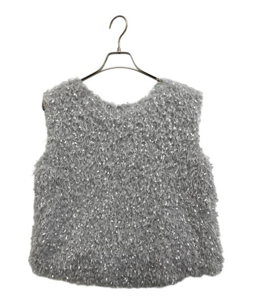CADUNE（カデュネ）CADUNE (カデュネ) ふわふわトップス グレー サイズ:38の古着・服飾アイテム