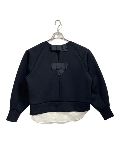 ARPEGE STORY（アルページュストーリー）Arpege story (アルページュストーリー) 大人リボンプルオーバー ネイビー サイズ:2の古着・服飾アイテム