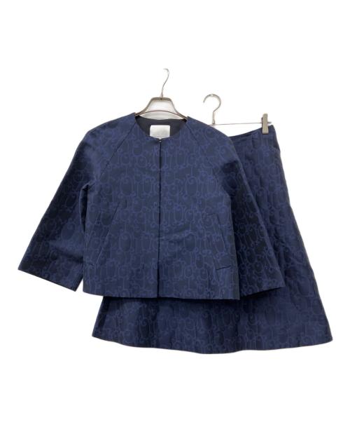 STRASBURGO（ストラスブルゴ）STRASBURGO (ストラスブルゴ) ジャガードセットアップ ネイビー サイズ:38の古着・服飾アイテム