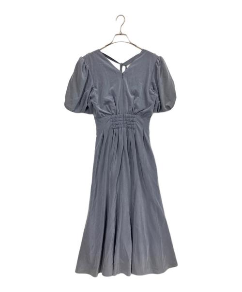 CASA FLINE（カーサフライン）CASA FLINE (カーサフライン) カシュクールアセテートワンピース グレー サイズ:FREEの古着・服飾アイテム