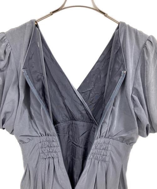 CASA FLINE（カーサフライン）CASA FLINE (カーサフライン) カシュクールアセテートワンピース グレー サイズ:FREEの古着・服飾アイテム