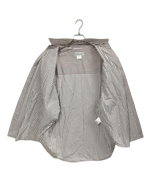 UNION LAUNCH（ユニオンランチ）UNION LAUNCH (ユニオンランチ) ストライプシャツ ホワイト×ブラウン サイズ:FREEの古着・服飾アイテム