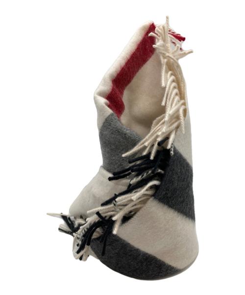 BURBERRY（バーバリー）BURBERRY (バーバリー) CASHMERE CHECK BANDANA アイボリーの古着・服飾アイテム