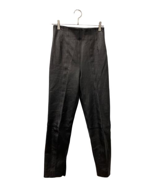 KHAITE（ケイト）KHAITE (ケイト) テーパード レザーパンツ ブラック サイズ:4の古着・服飾アイテム