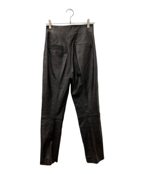 KHAITE（ケイト）KHAITE (ケイト) テーパード レザーパンツ ブラック サイズ:4の古着・服飾アイテム