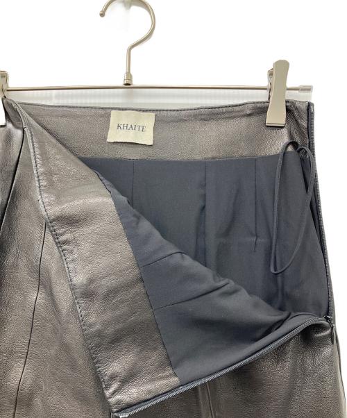 KHAITE（ケイト）KHAITE (ケイト) テーパード レザーパンツ ブラック サイズ:4の古着・服飾アイテム