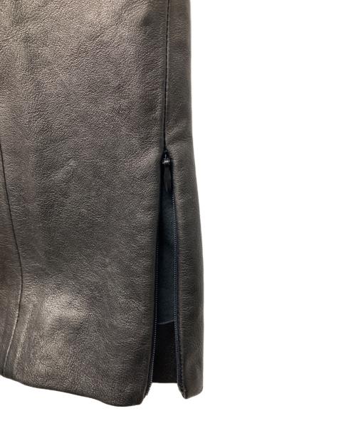 KHAITE（ケイト）KHAITE (ケイト) テーパード レザーパンツ ブラック サイズ:4の古着・服飾アイテム