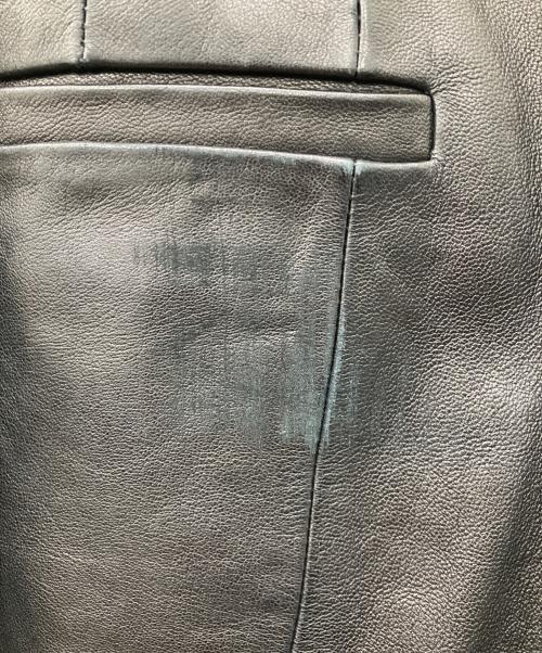 KHAITE（ケイト）KHAITE (ケイト) テーパード レザーパンツ ブラック サイズ:4の古着・服飾アイテム