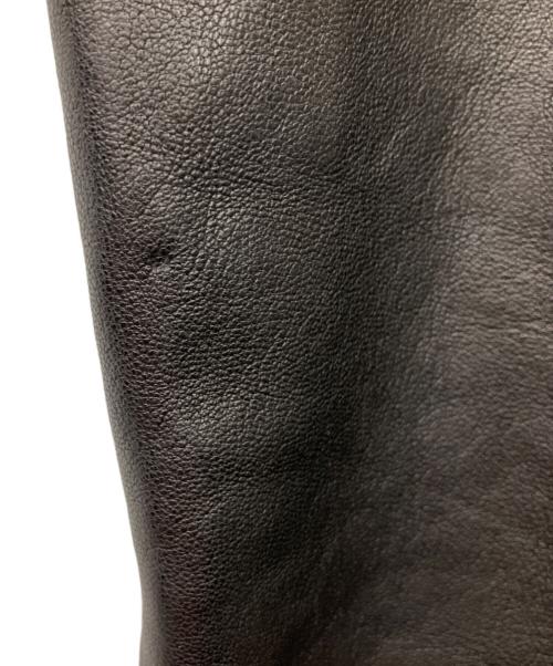 KHAITE（ケイト）KHAITE (ケイト) テーパード レザーパンツ ブラック サイズ:4の古着・服飾アイテム