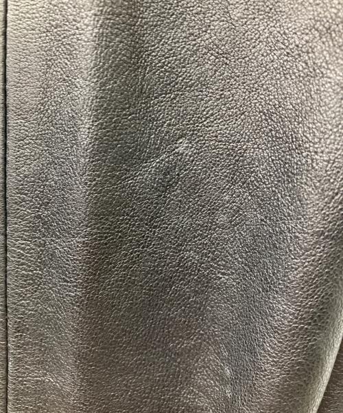 KHAITE（ケイト）KHAITE (ケイト) テーパード レザーパンツ ブラック サイズ:4の古着・服飾アイテム