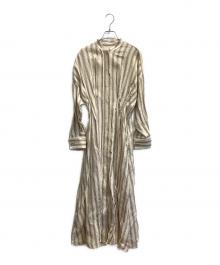 MaxMara（マックスマーラ）の古着「ストライプシャツワンピース」｜アイボリー