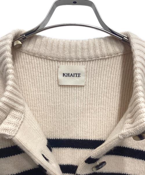 KHAITE（ケイト）KHAITE (ケイト) ボーダーニットカーディガン ベージュ サイズ:Mの古着・服飾アイテム