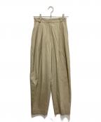TODAYFULトゥデイフル）の古着「Highwaist Tuck Trousers」｜アイボリー