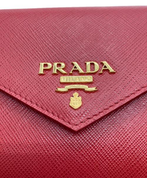 PRADA（プラダ）PRADA (プラダ) チェーンショルダーウォレット レッドの古着・服飾アイテム