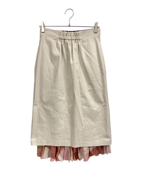BLUE LABEL CRESTBRIDGE（ブルーレーベルクレストブリッジ）BLUE LABEL CRESTBRIDGE (ブルーレーベルクレストブリッジ) ストレッチギャバ5wayスカート ベージュ サイズ:38の古着・服飾アイテム