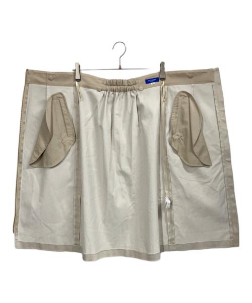 BLUE LABEL CRESTBRIDGE（ブルーレーベルクレストブリッジ）BLUE LABEL CRESTBRIDGE (ブルーレーベルクレストブリッジ) ストレッチギャバ5wayスカート ベージュ サイズ:38の古着・服飾アイテム