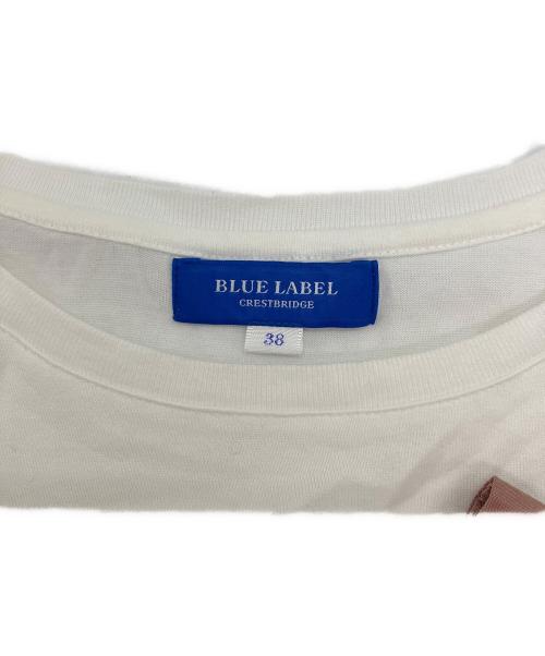 BLUE LABEL CRESTBRIDGE（ブルーレーベルクレストブリッジ）BLUE LABEL CRESTBRIDGE (ブルーレーベルクレストブリッジ) 半袖カットソー ホワイト サイズ:38の古着・服飾アイテム