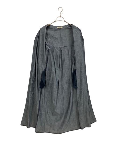 MaxMara（マックスマーラ）MaxMara (マックスマーラ) デニムフリルワンピース インディゴ サイズ:記載無しの古着・服飾アイテム
