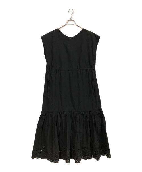 SLOW（スロウ）SLOW (スロウ) エンブロイダリーレース ワンピース ブラック サイズ:38の古着・服飾アイテム