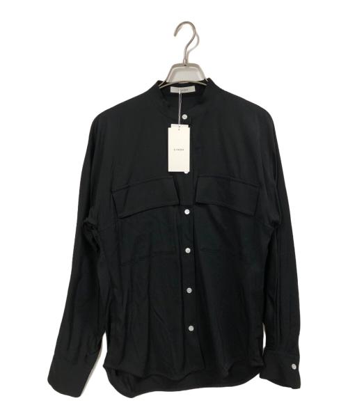 CINOH（チノ）CINOH (チノ) RAYON TWILL POCKET SHIRT ブラック サイズ:36 未使用品の古着・服飾アイテム