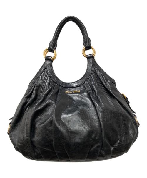 MIU MIU（ミュウミュウ）MIU MIU (ミュウミュウ) ショルダーバッグ ブラック サイズ:下記参照の古着・服飾アイテム