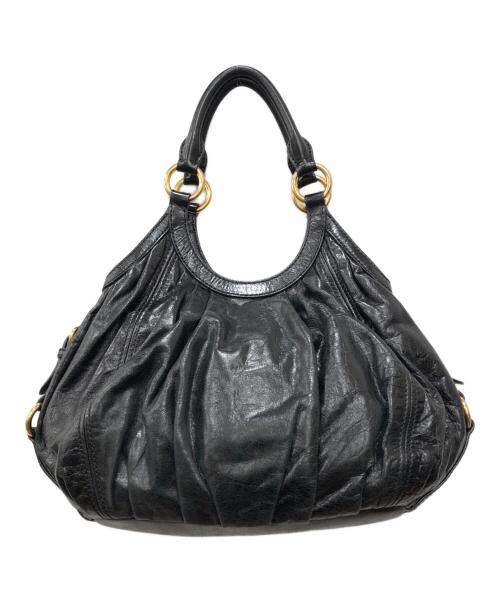 MIU MIU（ミュウミュウ）MIU MIU (ミュウミュウ) ショルダーバッグ ブラック サイズ:下記参照の古着・服飾アイテム