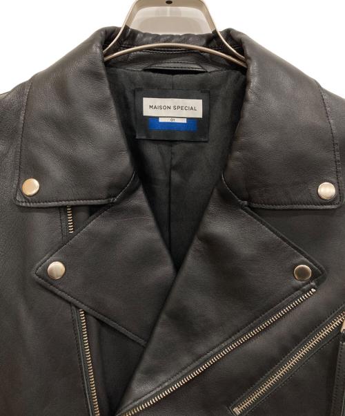 MAISON SPECIAL（メゾンスペシャル）MAISON SPECIAL (メゾンスペシャル) Prime-Over Double Rider Jacket ブラック サイズ:01の古着・服飾アイテム