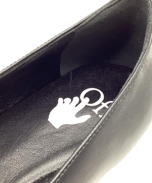 OFFWHITE（オフホワイト）OFFWHITE (オフホワイト) ジップデザイン フラットパンプス ブラック サイズ:36の古着・服飾アイテム