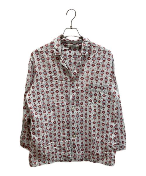 BRENT（ブレント）BRENT (ブレント) 総柄シャツ ブルー×レッド サイズ:Mの古着・服飾アイテム