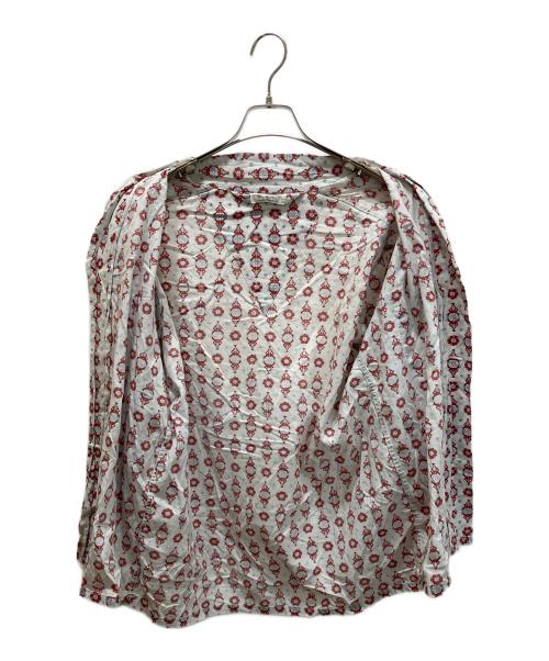 BRENT（ブレント）BRENT (ブレント) 総柄シャツ ブルー×レッド サイズ:Mの古着・服飾アイテム