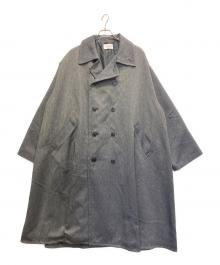 soerte（ソエルテ）の古着「Oversize double breasted stand collar coat」｜グレー